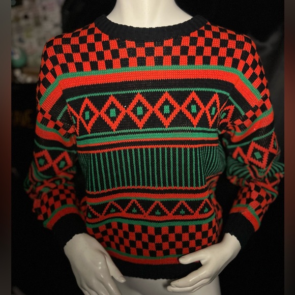 Colorful Geometric Pattern Sweater - Picture 2 of 4